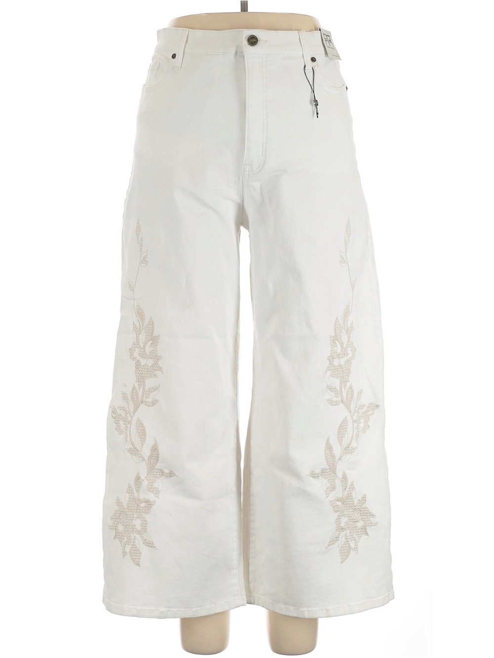 Robert Rodriguez White Embroidered Women's Jeans